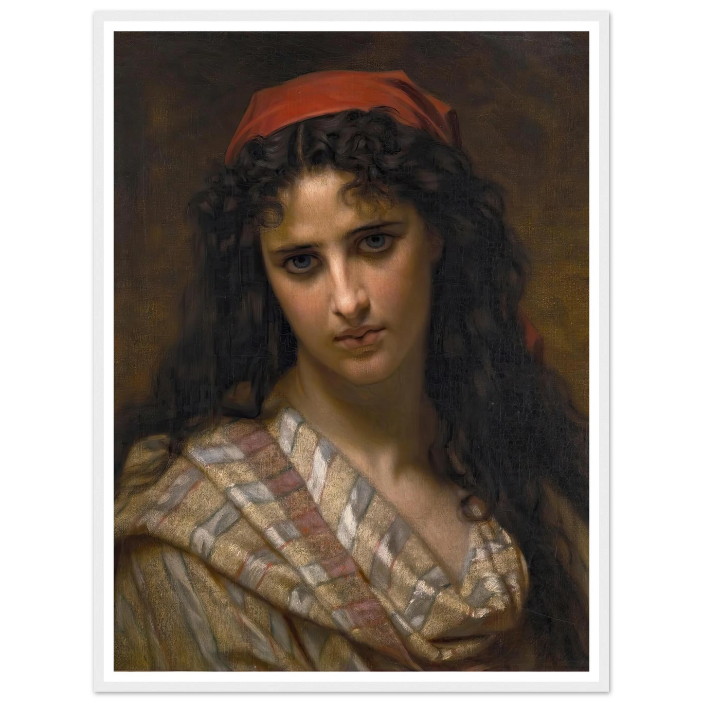A rare beauty (1871) Art Print | Hugues Merle - Framed Poster - 30x40 cm / 12x16″ - Black frame