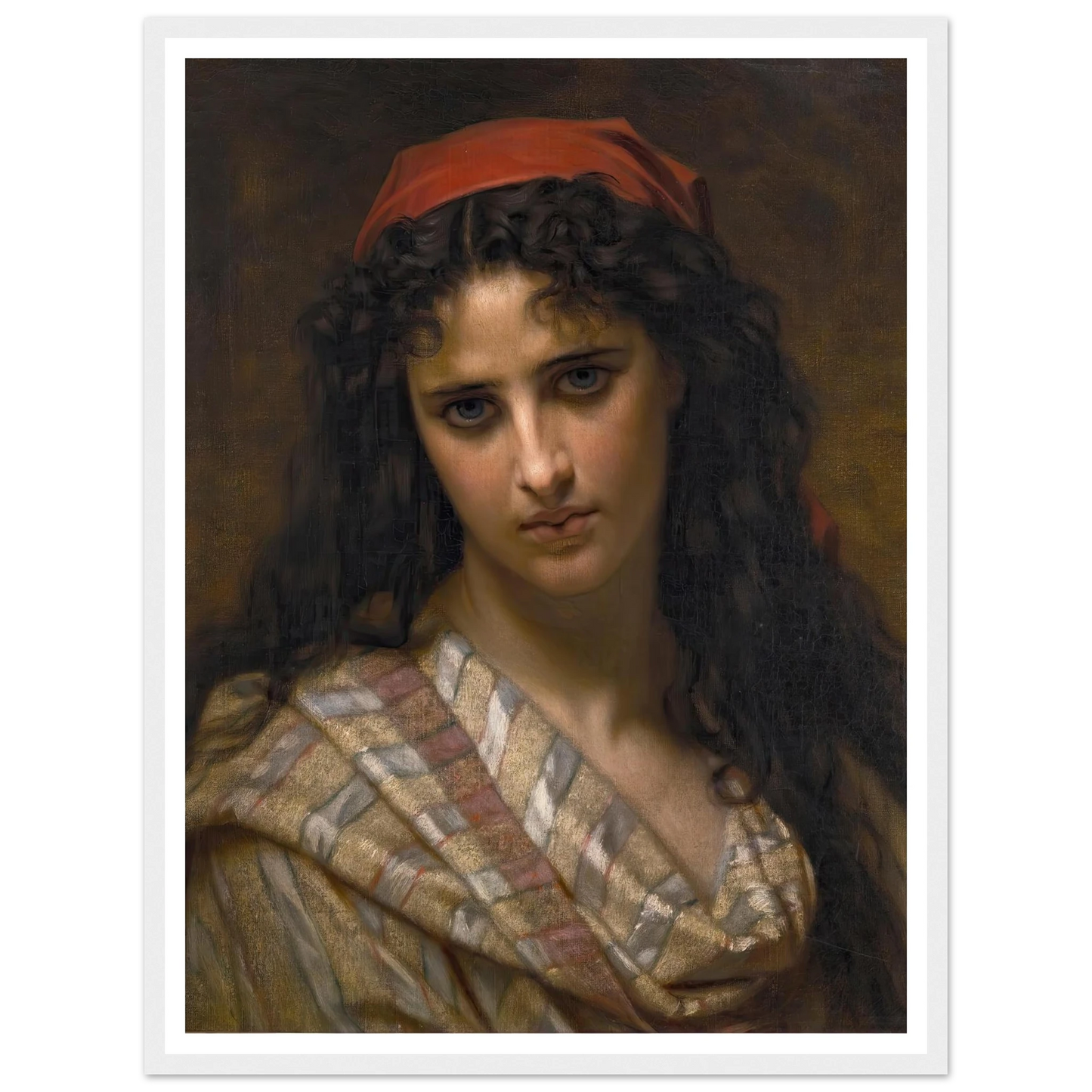 A rare beauty (1871) Art Print | Hugues Merle - Framed Poster - 30x40 cm / 12x16″ - Black frame