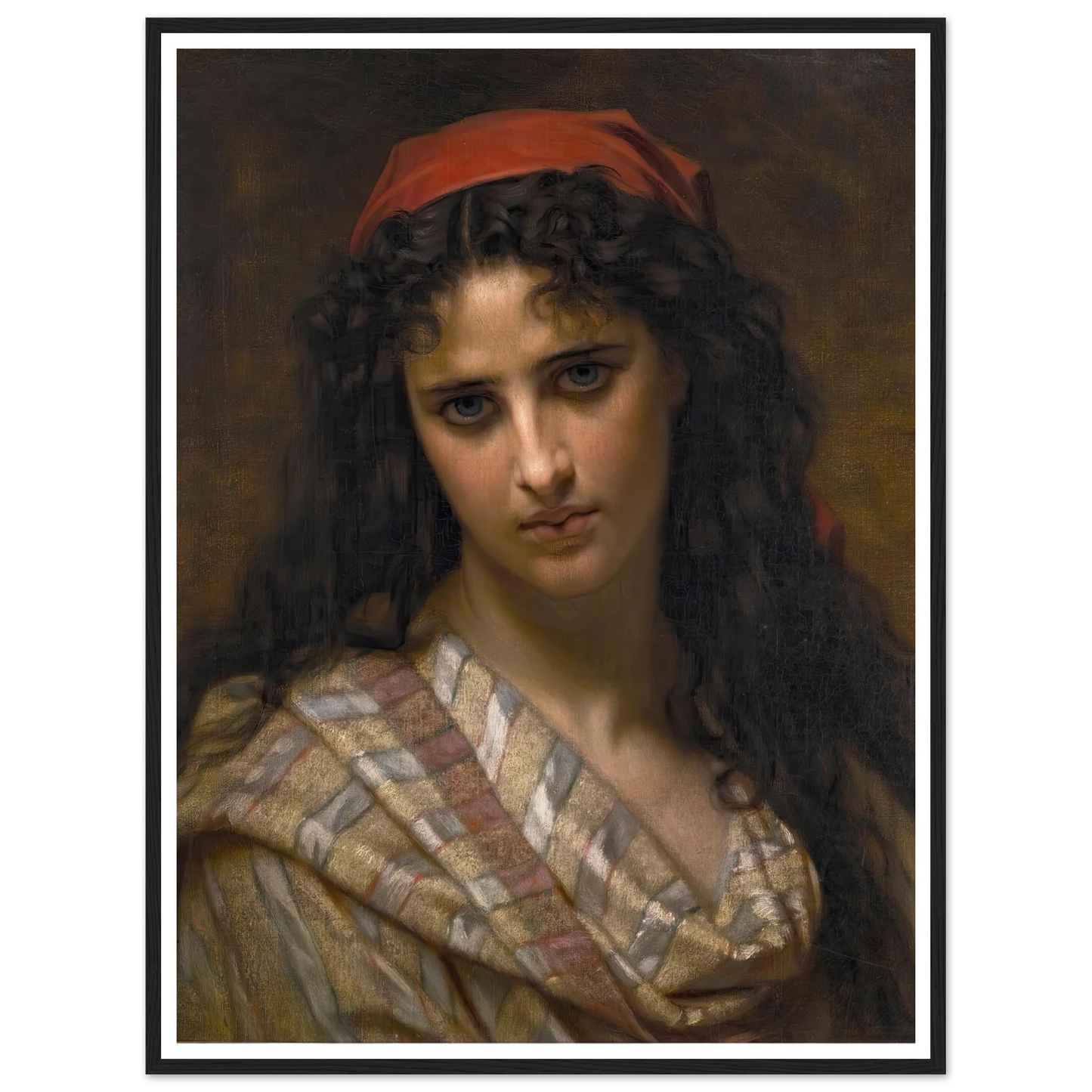 A rare beauty (1871) Art Print | Hugues Merle - Framed Poster - 30x40 cm / 12x16″ - Black frame