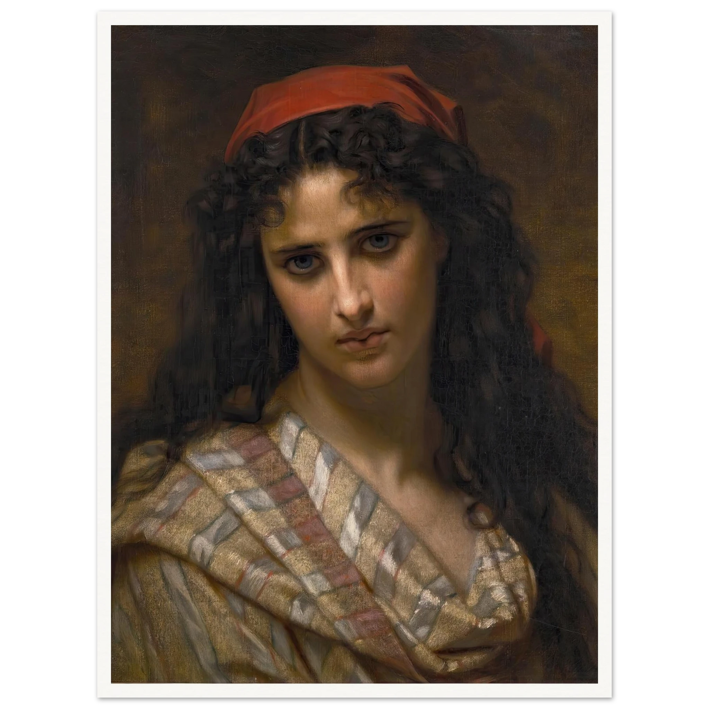 A rare beauty (1871) Art Print | Hugues Merle - Framed Poster - 30x40 cm / 12x16″ - Black frame