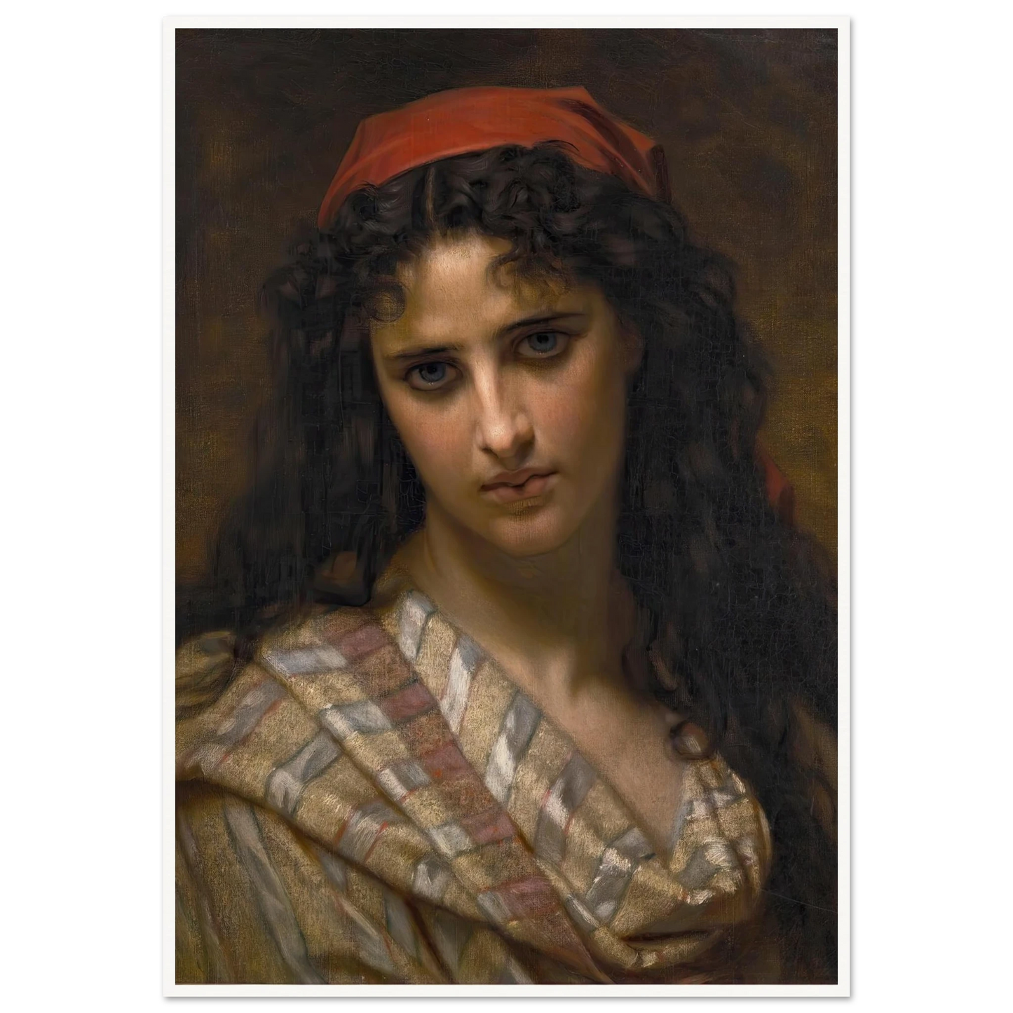 A rare beauty (1871) Art Print | Hugues Merle - Framed Poster - 30x40 cm / 12x16″ - Black frame
