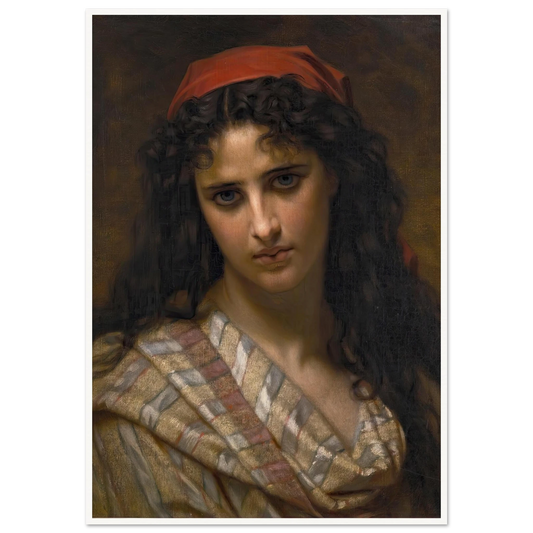 A rare beauty (1871) Art Print | Hugues Merle - Framed Poster - 30x40 cm / 12x16″ - Black frame