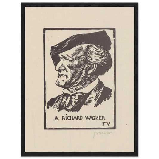 A Richard Wagner (1891) Art Print | Felix Vallotton - Framed Poster - 30x40 cm / 12x16″ - Black frame
