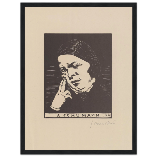 A Schumann (1893) Art Print | Felix Vallotton - Framed Poster - 30x40 cm / 12x16″ - Black frame