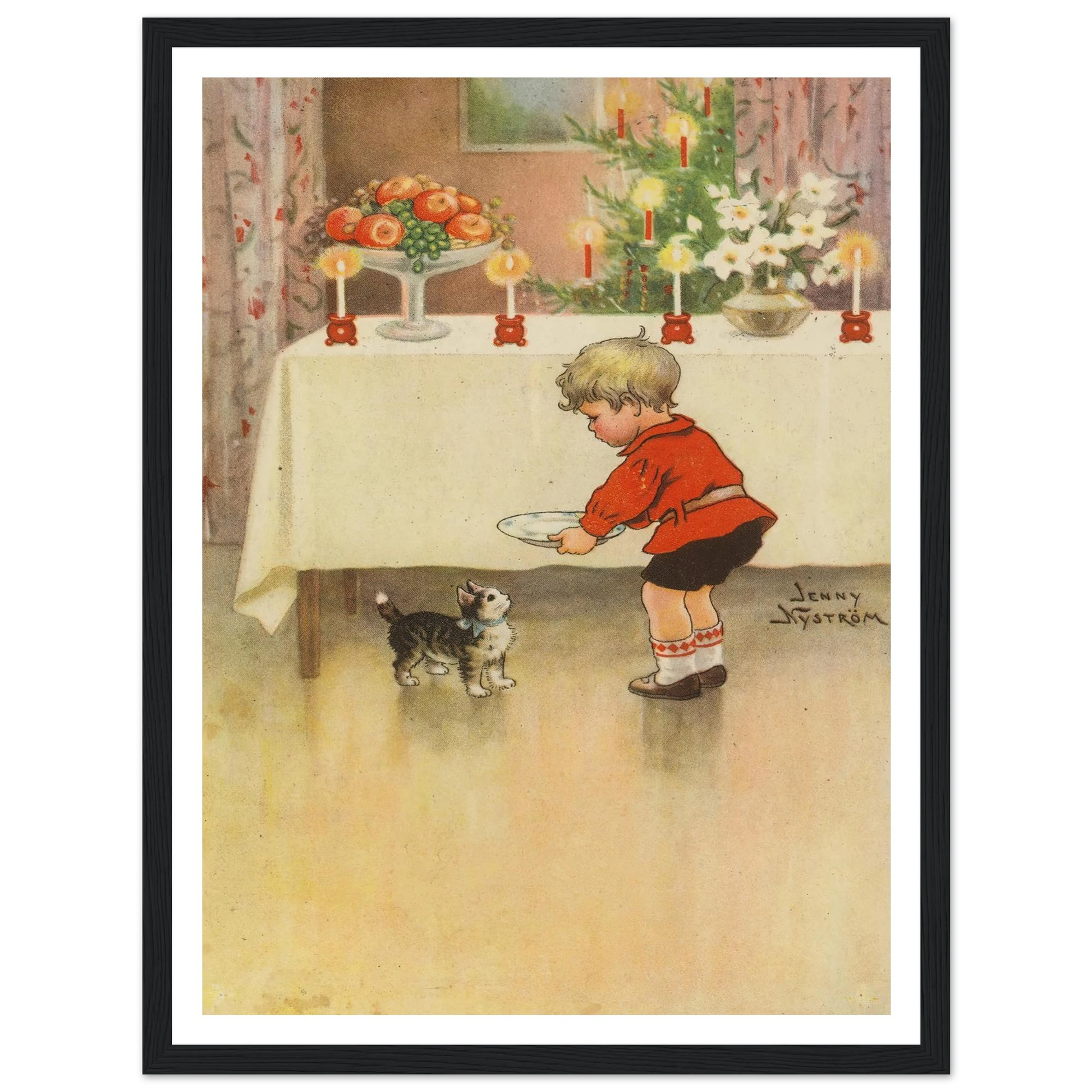 A Secret Holiday Kindness - Framed Poster - 30x40 cm / 12x16″ - Black frame