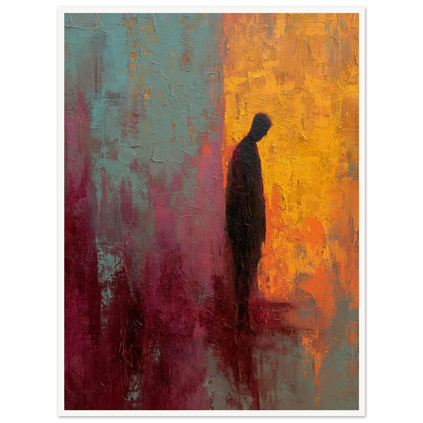 A Shadow's Quiet Descent - Framed Poster - 30x40 cm / 12x16″ - Black frame