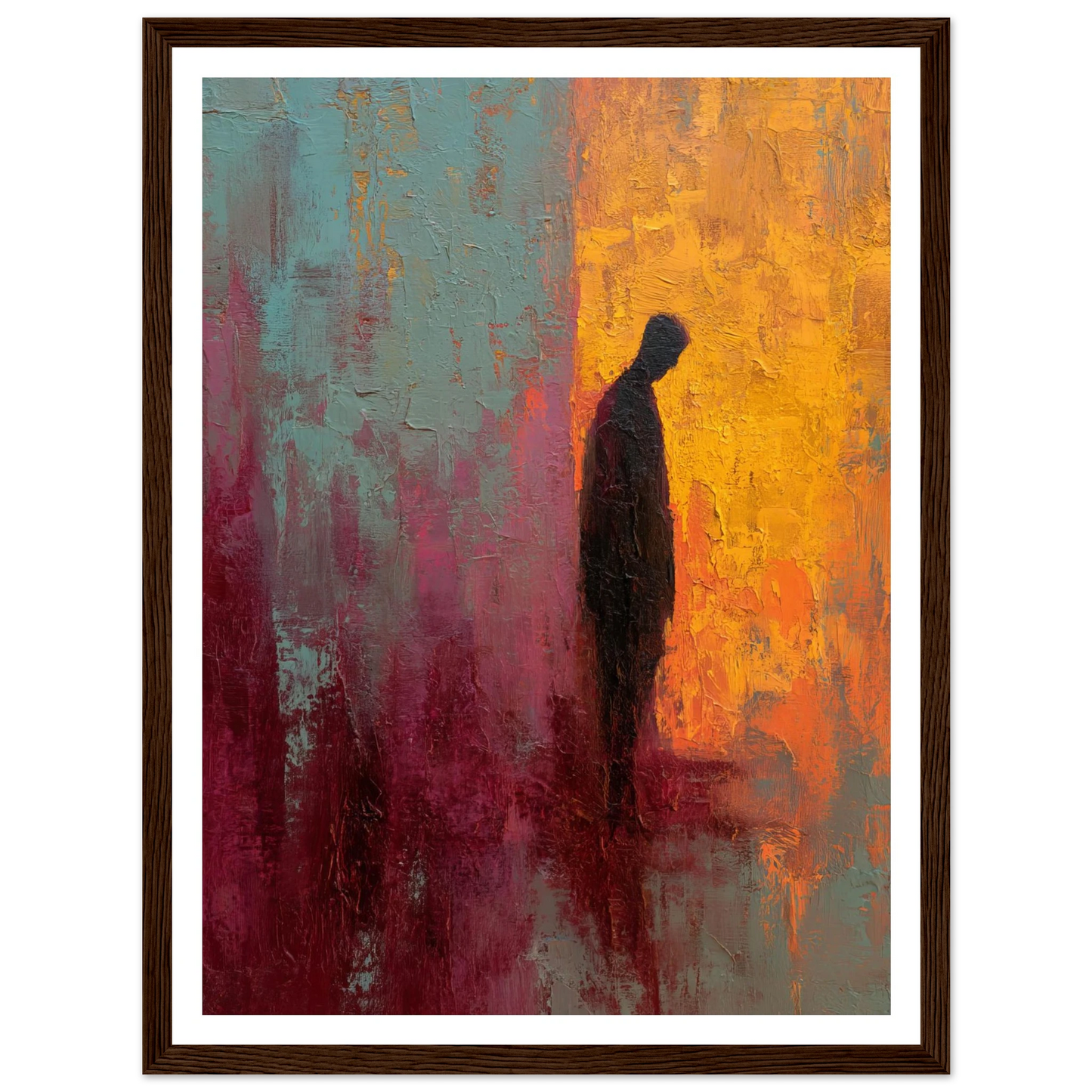 A Shadow's Quiet Descent - Framed Poster - 30x40 cm / 12x16″ - Black frame