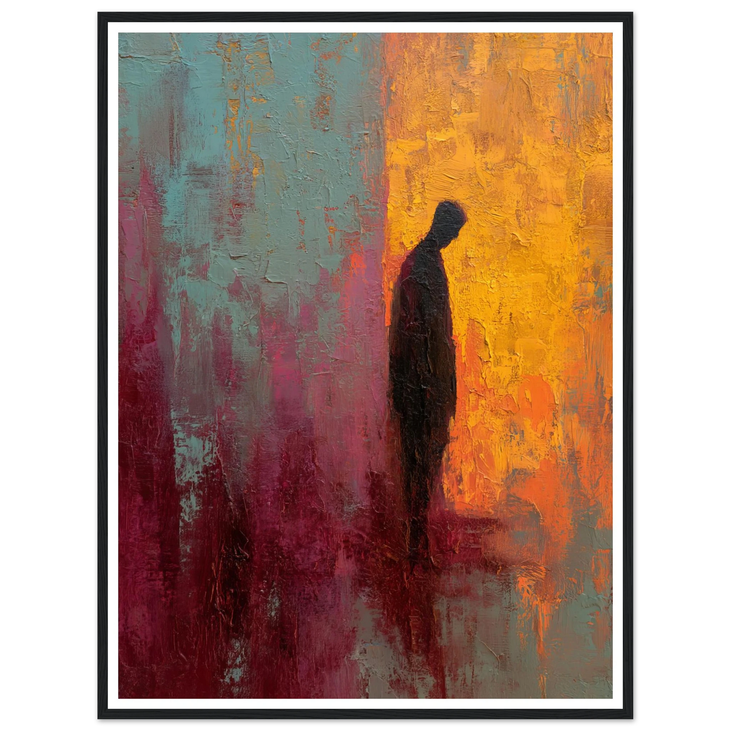A Shadow's Quiet Descent - Framed Poster - 30x40 cm / 12x16″ - Black frame