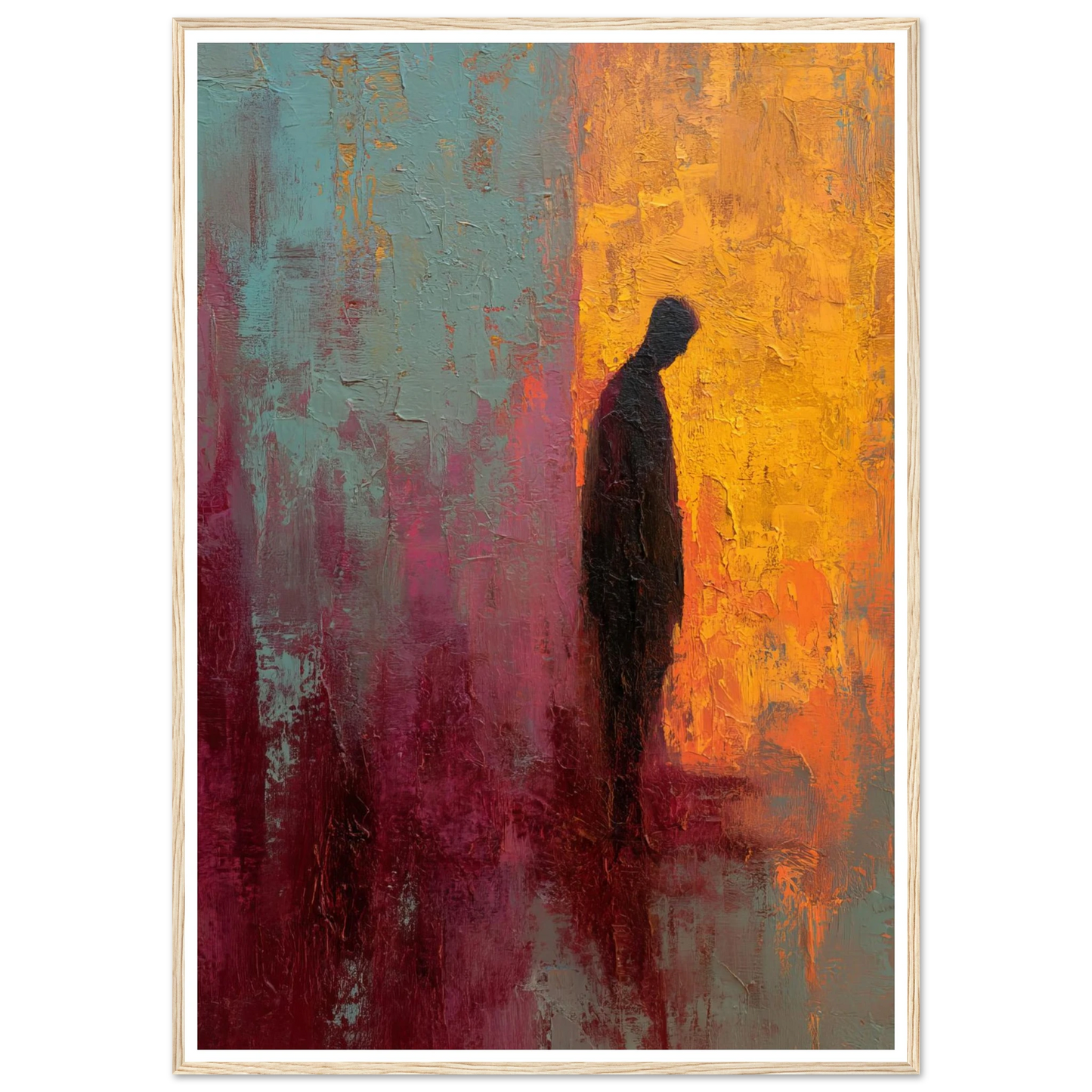 A Shadow's Quiet Descent - Framed Poster - 30x40 cm / 12x16″ - Black frame