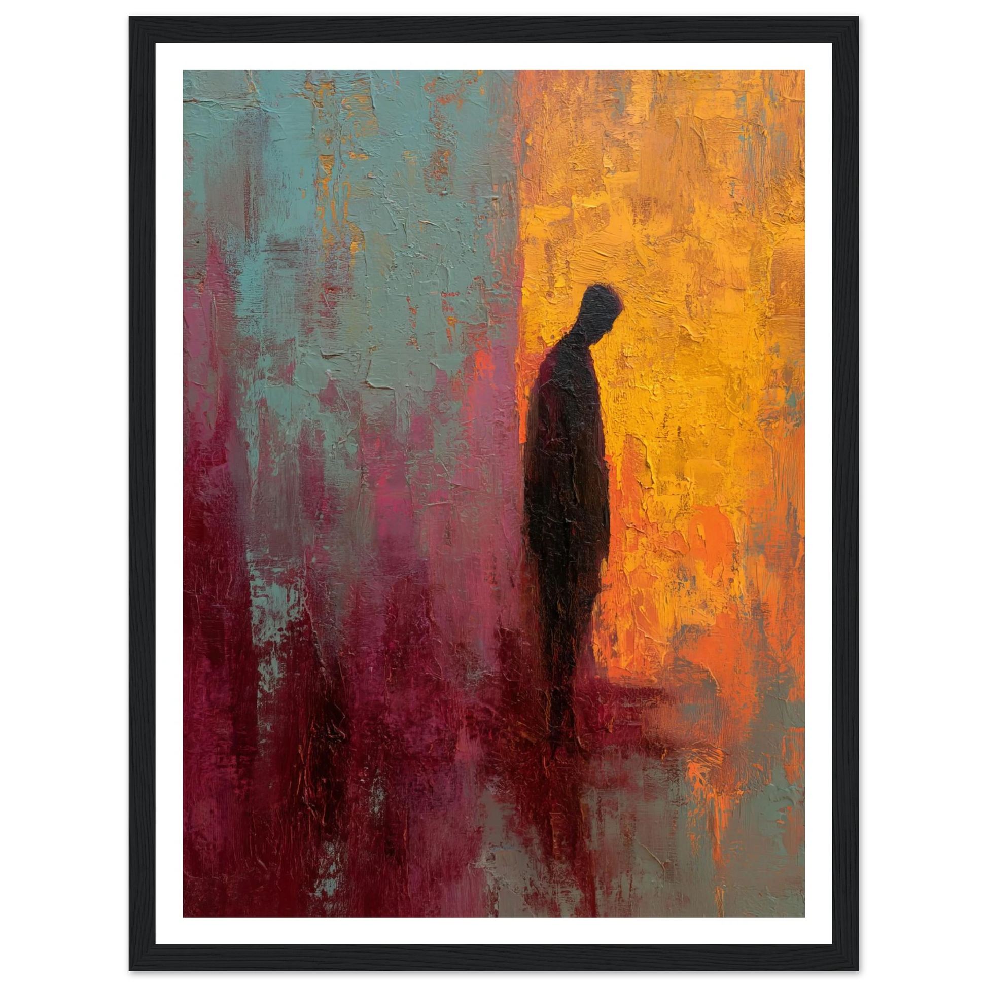 A Shadow's Quiet Descent - Framed Poster - 30x40 cm / 12x16″ - Black frame