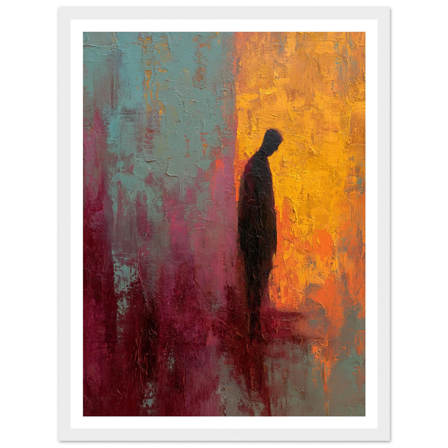A Shadow's Quiet Descent - Framed Poster - 30x40 cm / 12x16″ - Black frame