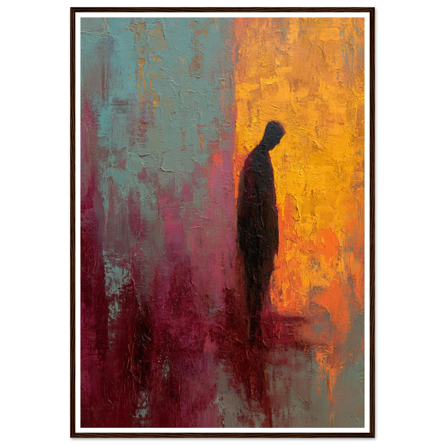 A Shadow's Quiet Descent - Framed Poster - 30x40 cm / 12x16″ - Black frame