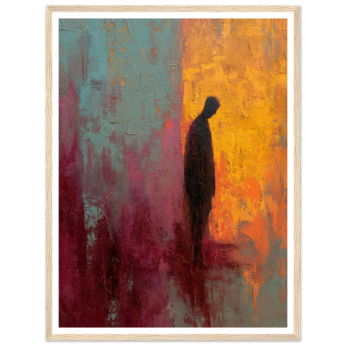 A Shadow's Quiet Descent - Framed Poster - 30x40 cm / 12x16″ - Black frame