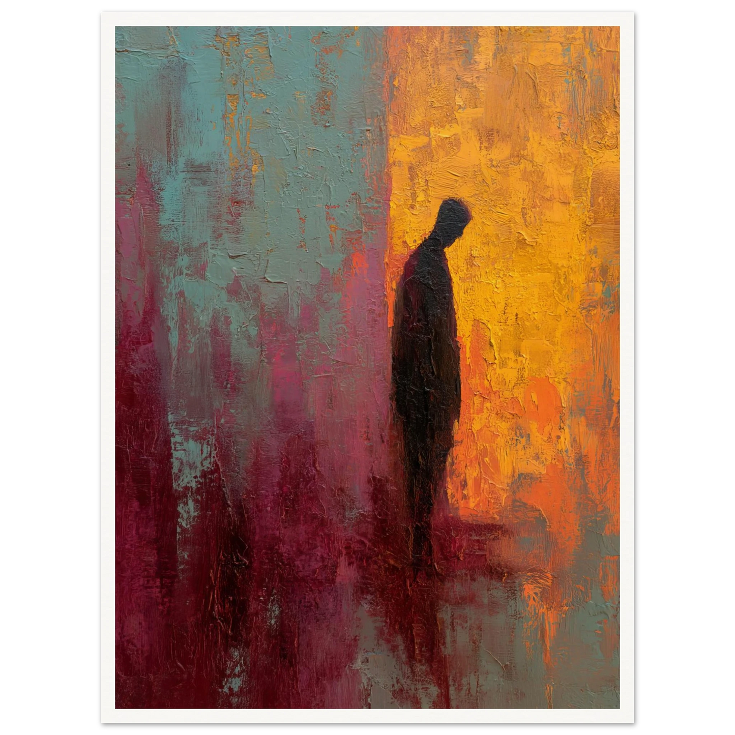 A Shadow's Quiet Descent - Framed Poster - 30x40 cm / 12x16″ - Black frame