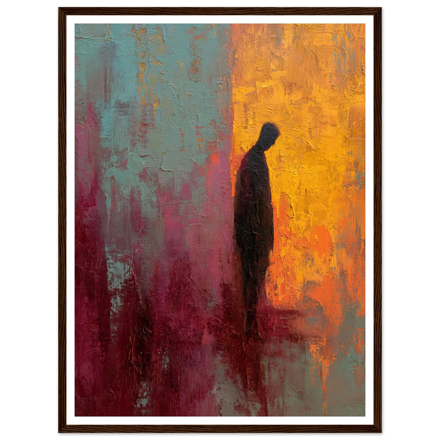 A Shadow's Quiet Descent - Framed Poster - 30x40 cm / 12x16″ - Black frame