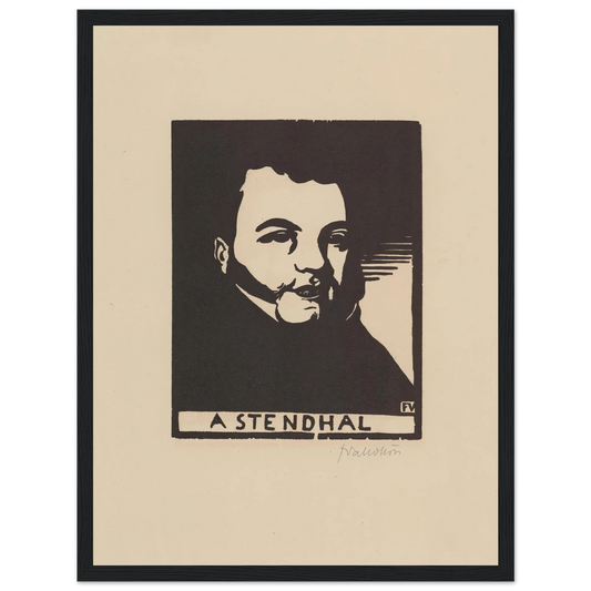 A Stendhal (1897) Art Print | Felix Vallotton - Framed Poster - 30x40 cm / 12x16″ - Black frame