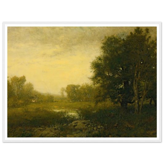 A Summer Day Art Print | Alexander Helwig Wyant - Framed Poster - 30x40 cm / 12x16″ - Black frame