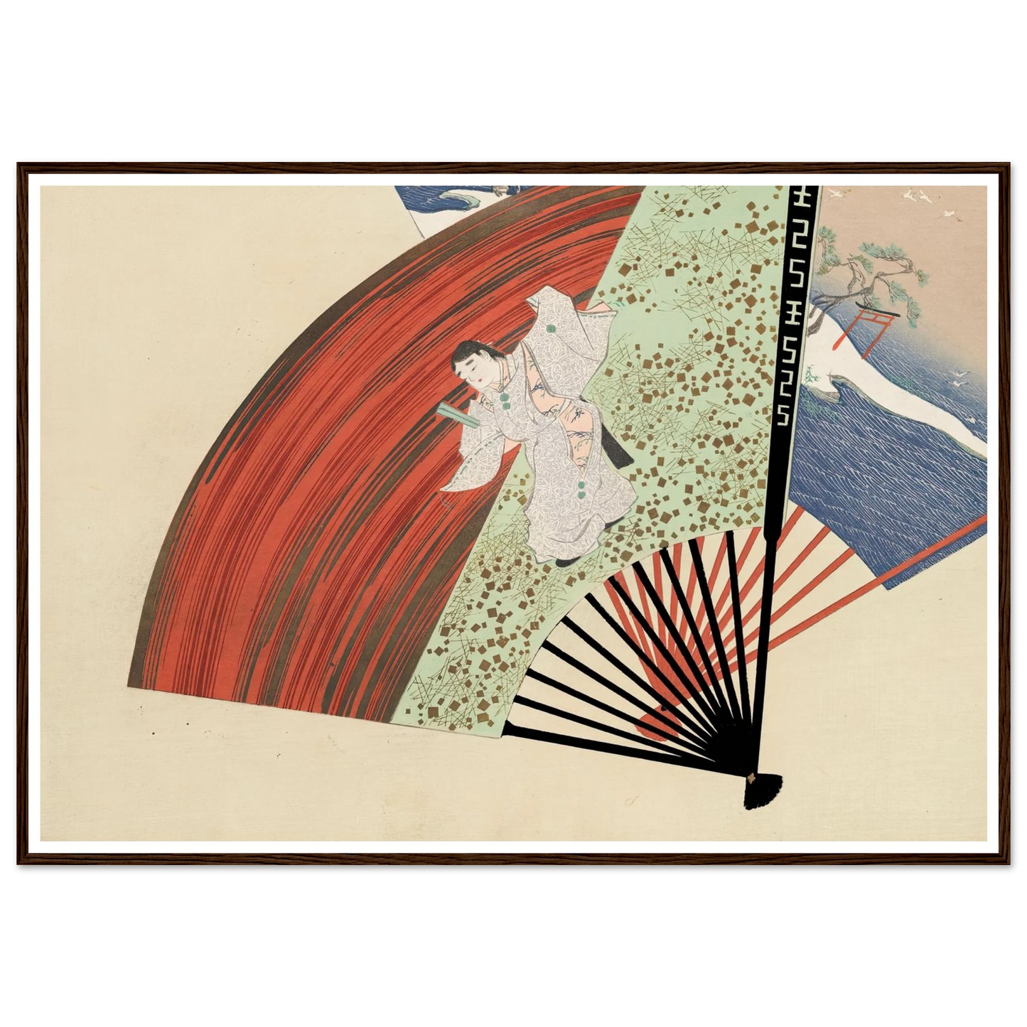 A Thousand Grasses Pl.01 (1900) Art Print | Kamisaka Sekka - Framed Poster - 30x40 cm / 12x16″ - Black frame