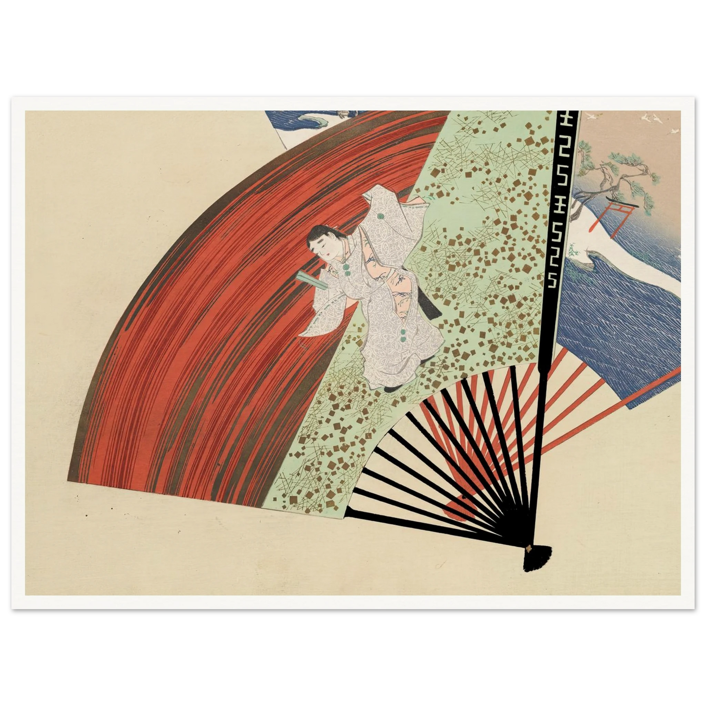 A Thousand Grasses Pl.01 (1900) Art Print | Kamisaka Sekka - Framed Poster - 30x40 cm / 12x16″ - Black frame