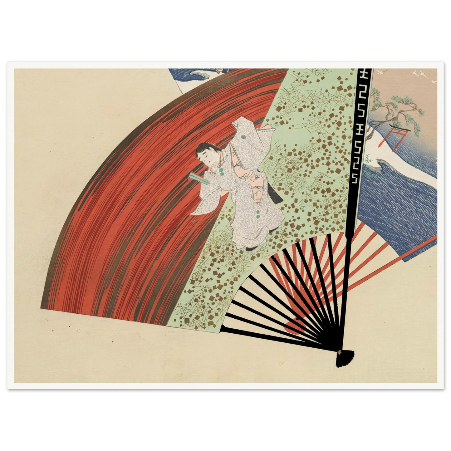 A Thousand Grasses Pl.01 (1900) Art Print | Kamisaka Sekka - Framed Poster - 30x40 cm / 12x16″ - Black frame