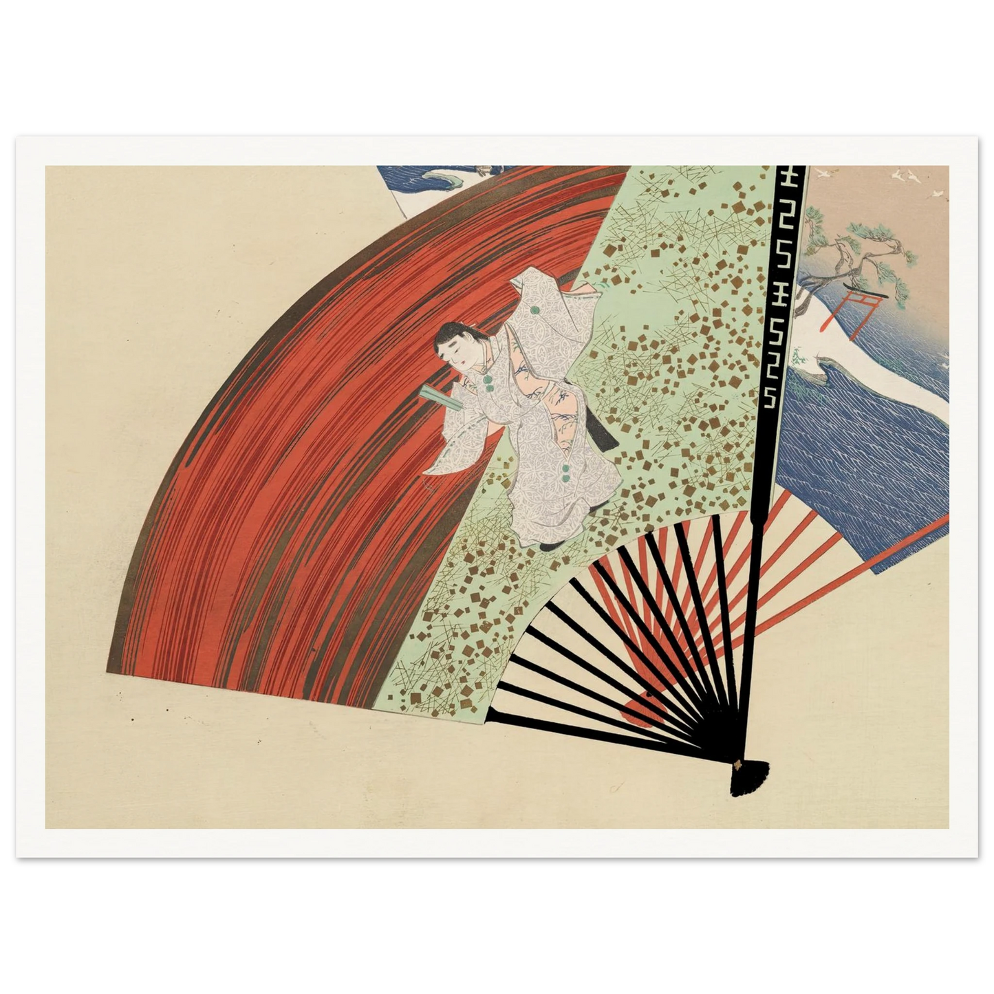 A Thousand Grasses Pl.01 (1900) Art Print | Kamisaka Sekka - Framed Poster - 30x40 cm / 12x16″ - Black frame