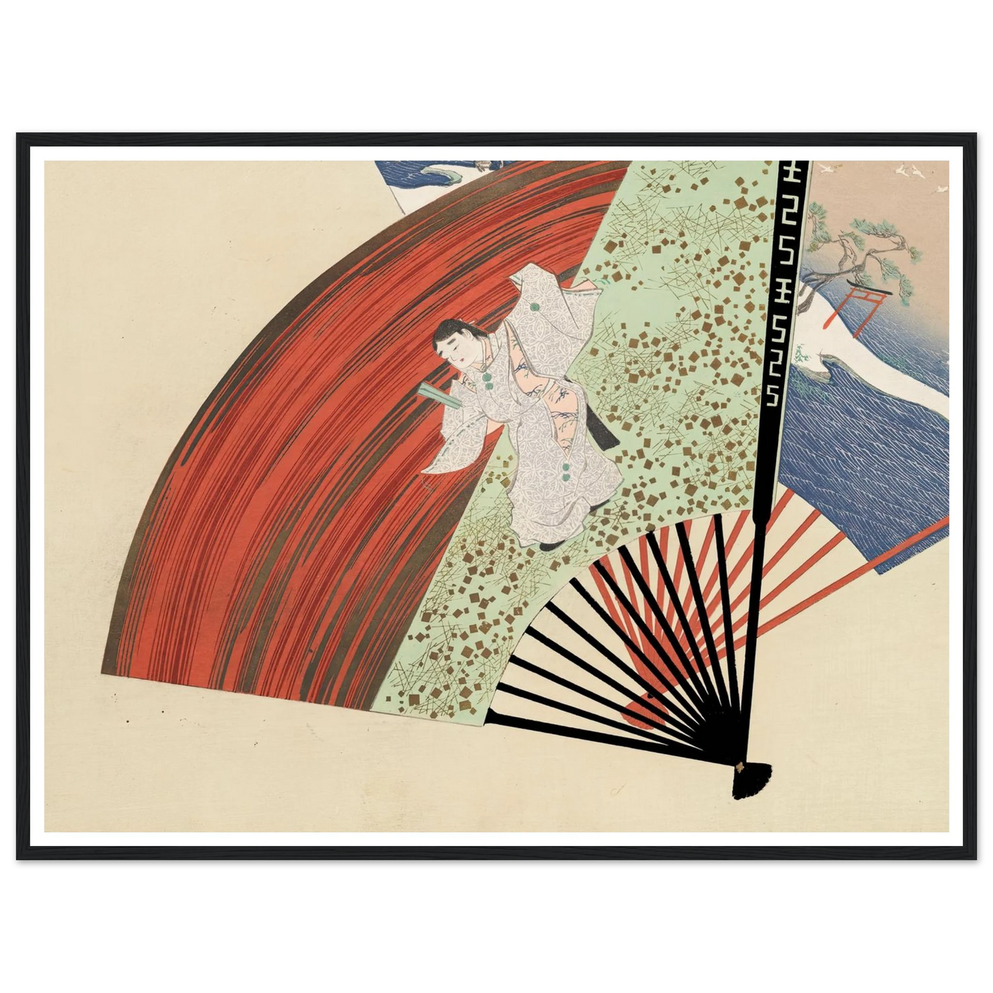 A Thousand Grasses Pl.01 (1900) Art Print | Kamisaka Sekka - Framed Poster - 30x40 cm / 12x16″ - Black frame