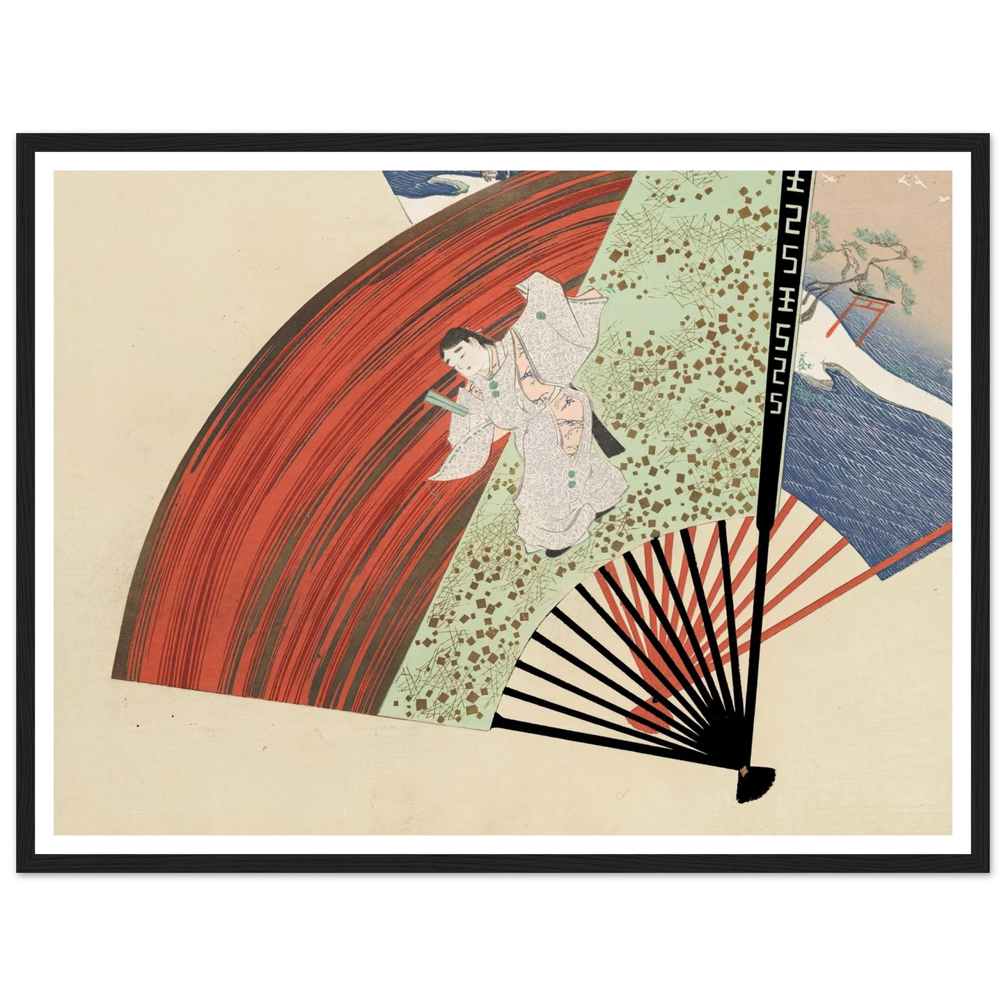 A Thousand Grasses Pl.01 (1900) Art Print | Kamisaka Sekka - Framed Poster - 30x40 cm / 12x16″ - Black frame
