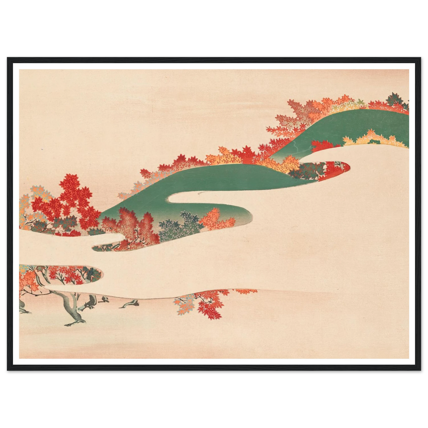 A Thousand Grasses Pl.04 (1900) Art Print | Kamisaka Sekka - Framed Poster - 30x40 cm / 12x16″ - Black frame