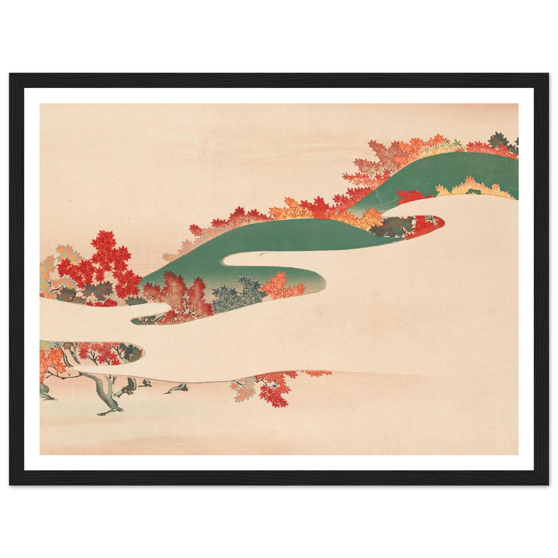 A Thousand Grasses Pl.04 (1900) Art Print | Kamisaka Sekka - Framed Poster - 30x40 cm / 12x16″ - Black frame