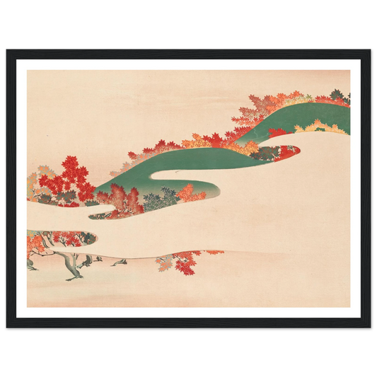A Thousand Grasses Pl.04 (1900) Art Print | Kamisaka Sekka - Framed Poster - 30x40 cm / 12x16″ - Black frame