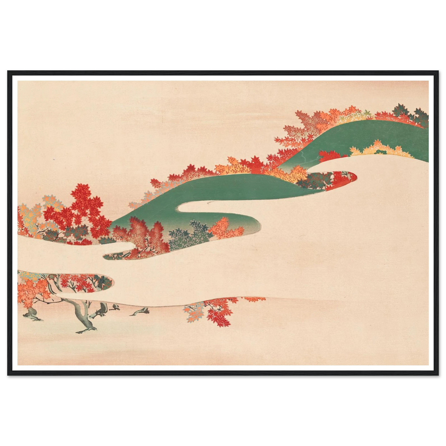 A Thousand Grasses Pl.04 (1900) Art Print | Kamisaka Sekka - Framed Poster - 30x40 cm / 12x16″ - Black frame