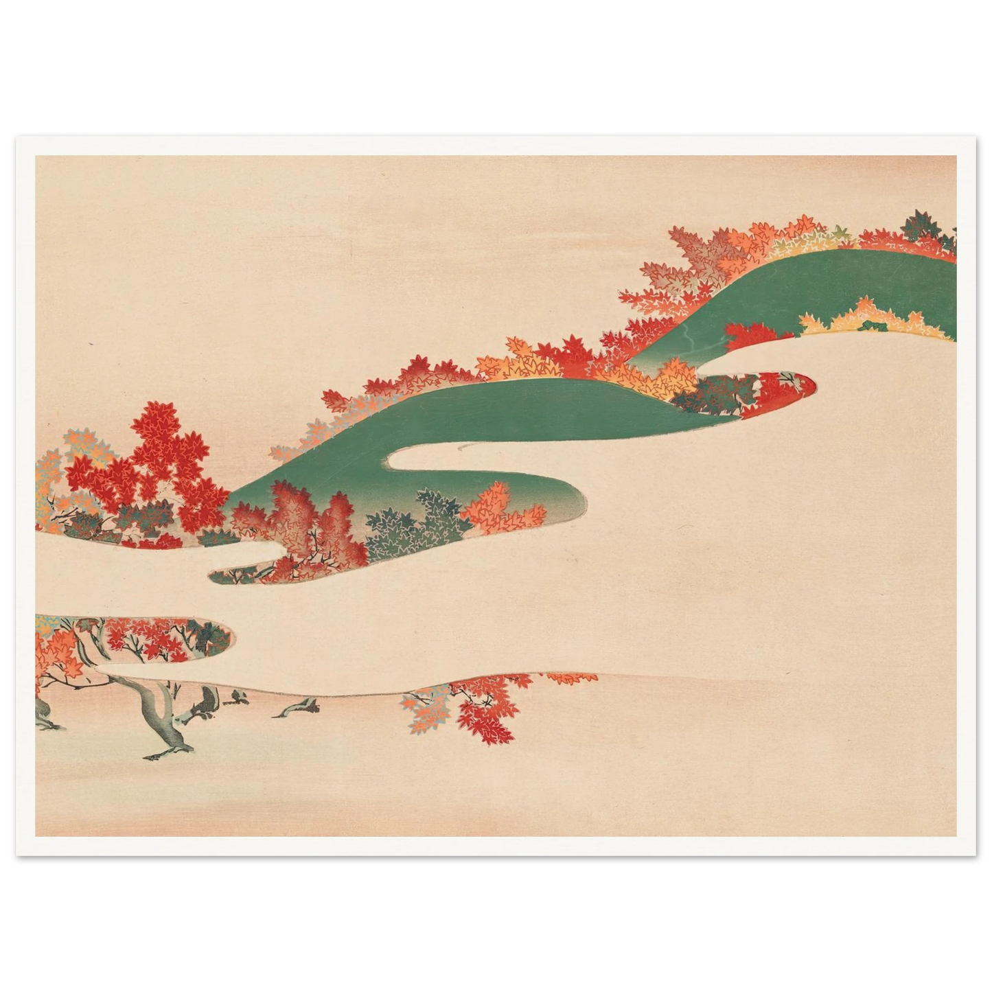 A Thousand Grasses Pl.04 (1900) Art Print | Kamisaka Sekka - Framed Poster - 30x40 cm / 12x16″ - Black frame