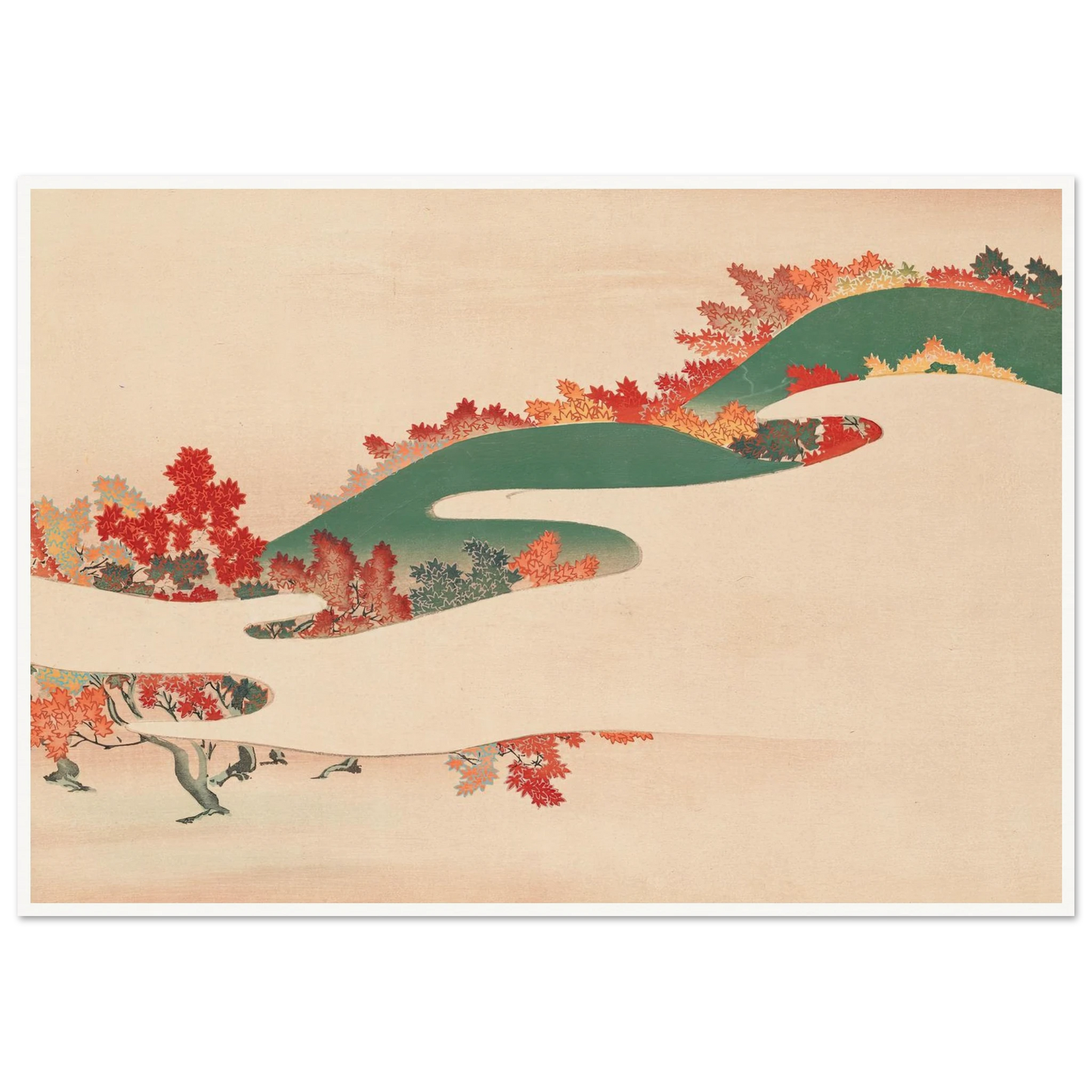 A Thousand Grasses Pl.04 (1900) Art Print | Kamisaka Sekka - Framed Poster - 30x40 cm / 12x16″ - Black frame