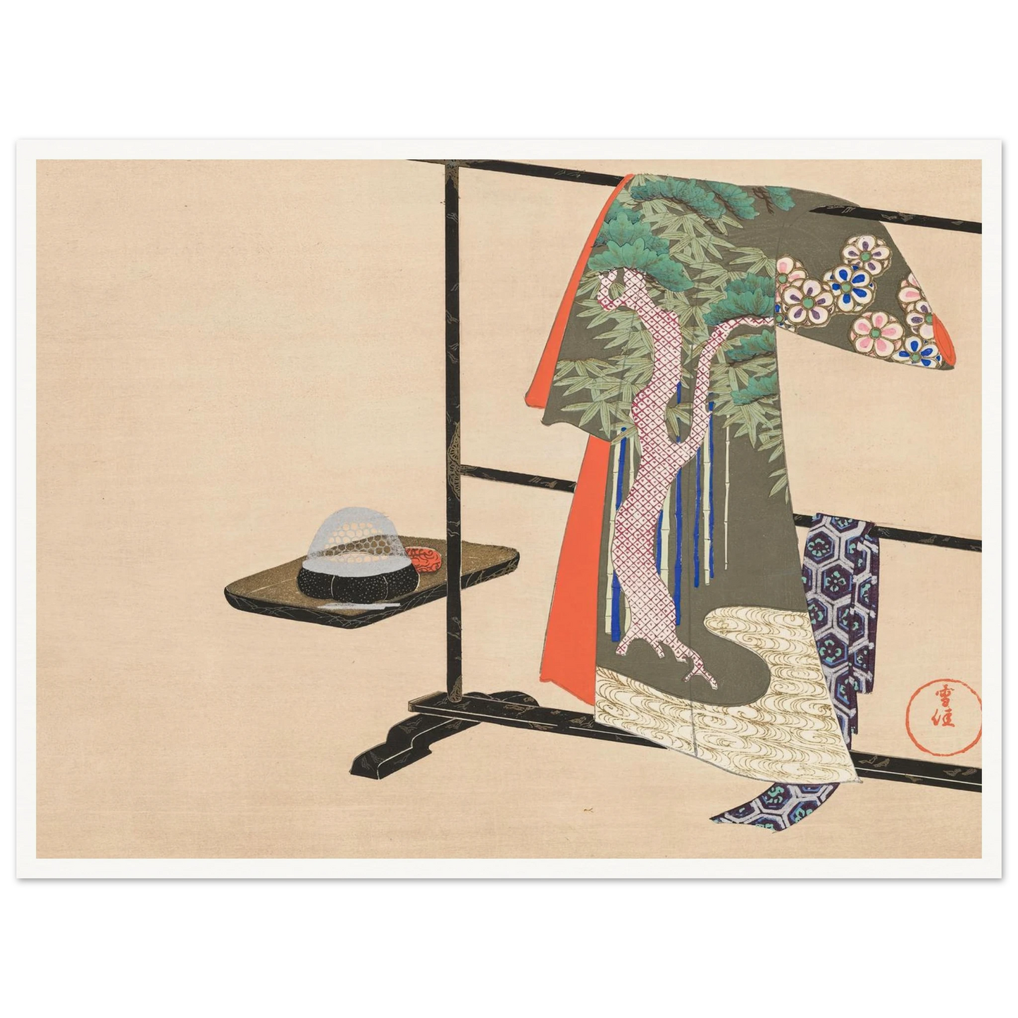 A Thousand Grasses Pl.05 (1900) Art Print | Kamisaka Sekka - Framed Poster - 30x40 cm / 12x16″ - Black frame