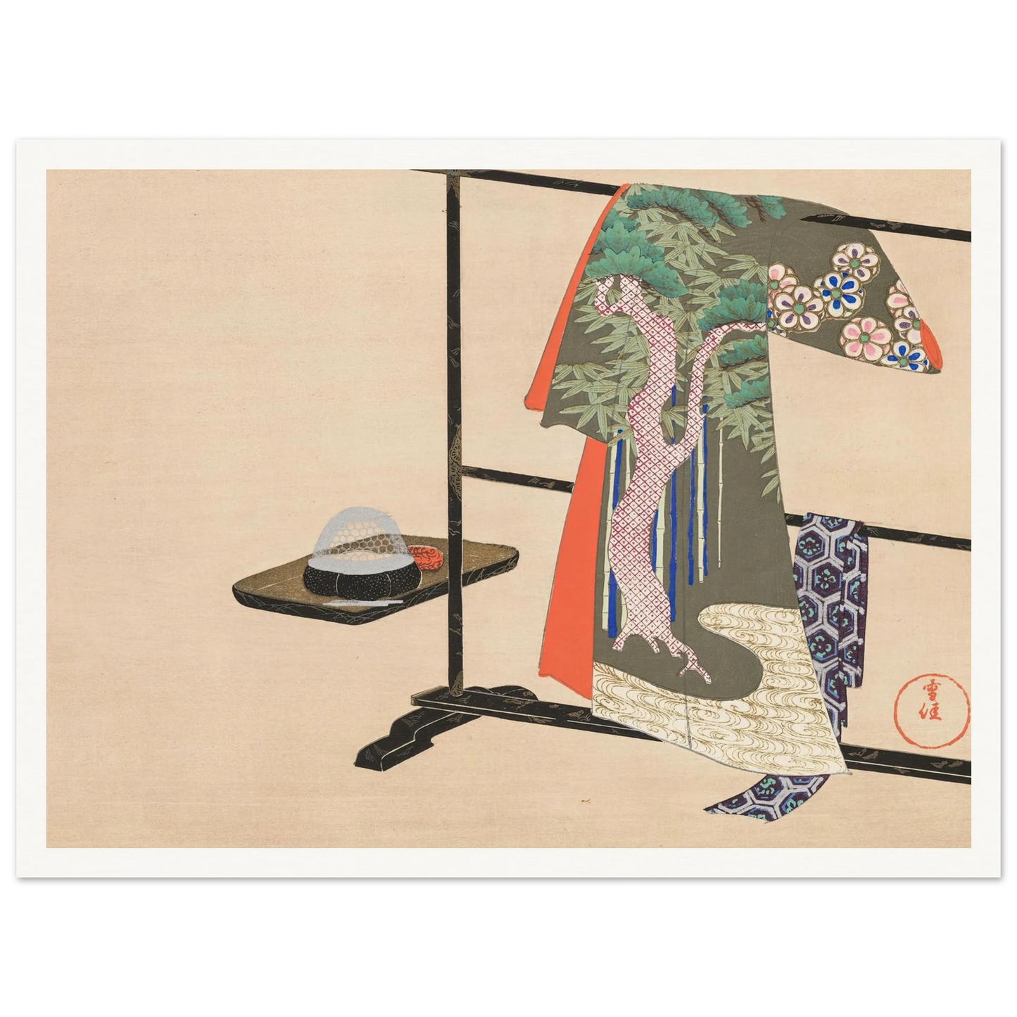 A Thousand Grasses Pl.05 (1900) Art Print | Kamisaka Sekka - Framed Poster - 30x40 cm / 12x16″ - Black frame