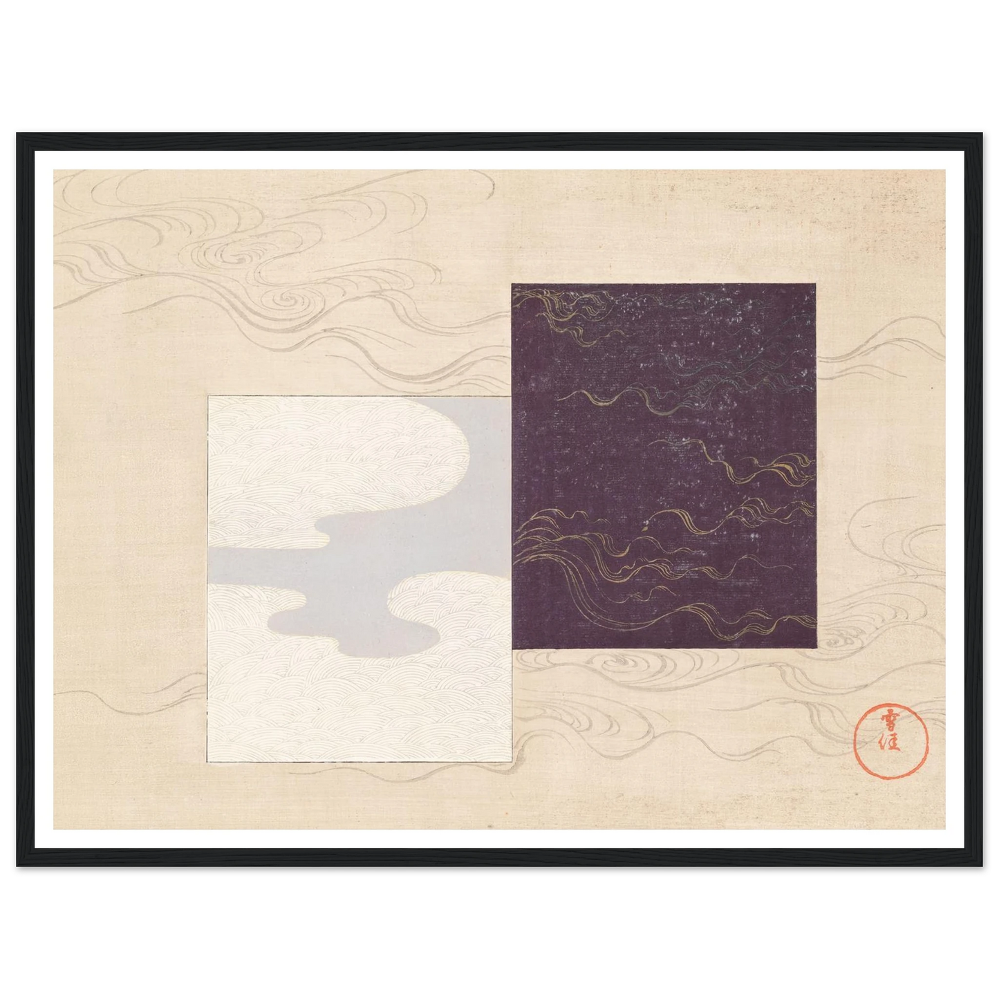A Thousand Grasses Pl.06 (1900) Art Print | Kamisaka Sekka - Framed Poster - 30x40 cm / 12x16″ - Black frame