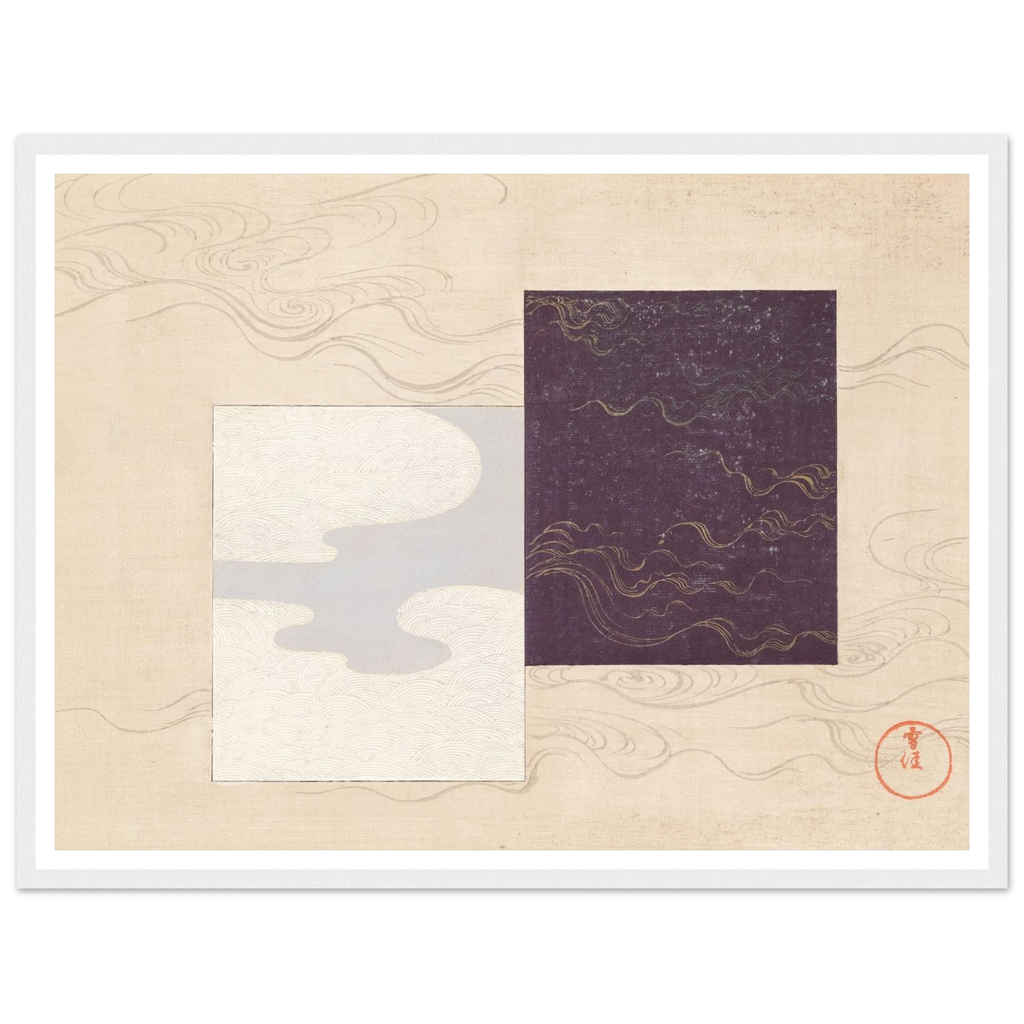 A Thousand Grasses Pl.06 (1900) Art Print | Kamisaka Sekka - Framed Poster - 30x40 cm / 12x16″ - Black frame