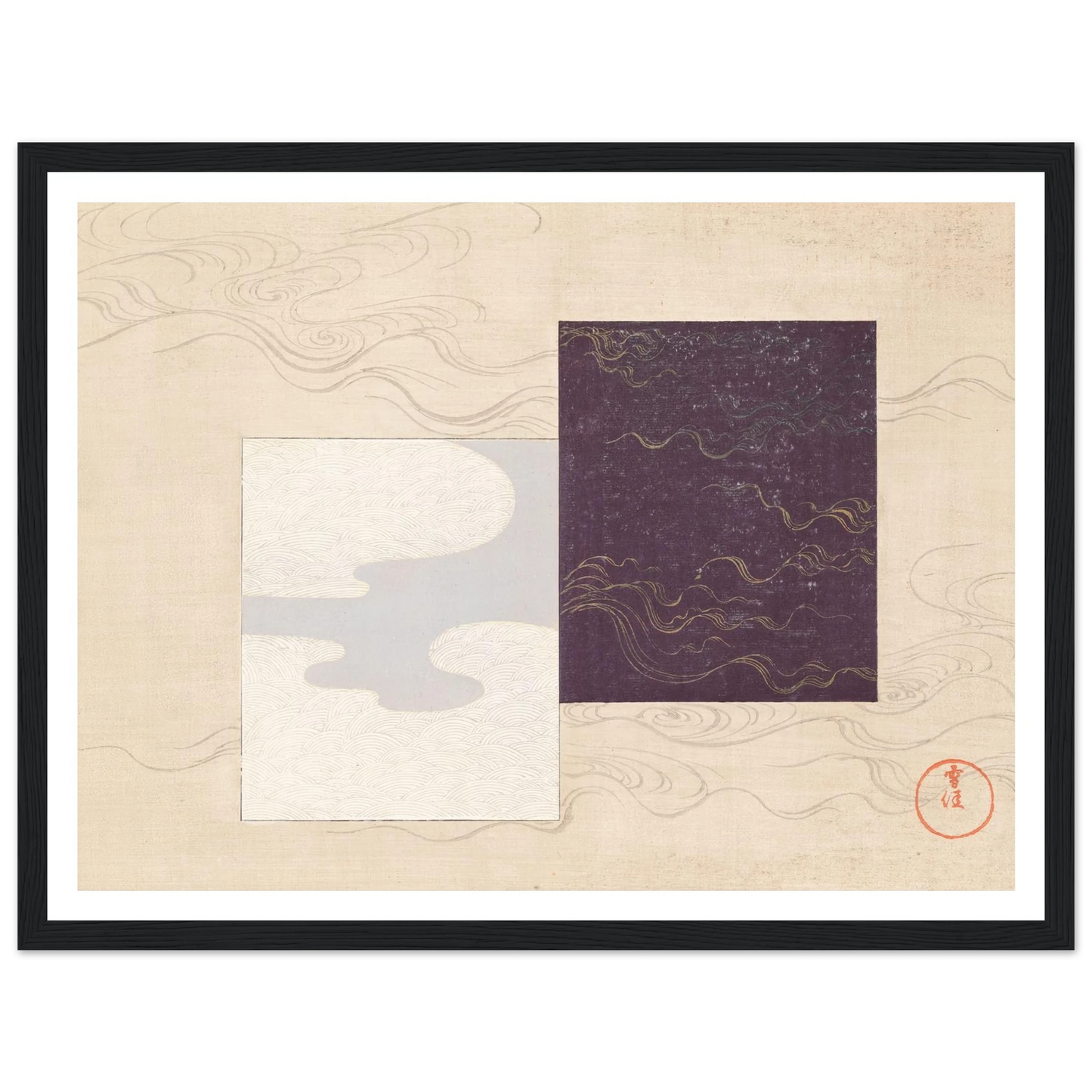 A Thousand Grasses Pl.06 (1900) Art Print | Kamisaka Sekka - Framed Poster - 30x40 cm / 12x16″ - Black frame