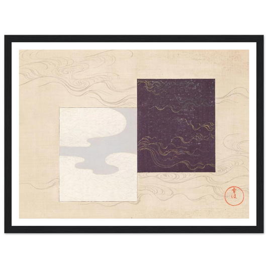 A Thousand Grasses Pl.06 (1900) Art Print | Kamisaka Sekka - Framed Poster - 30x40 cm / 12x16″ - Black frame