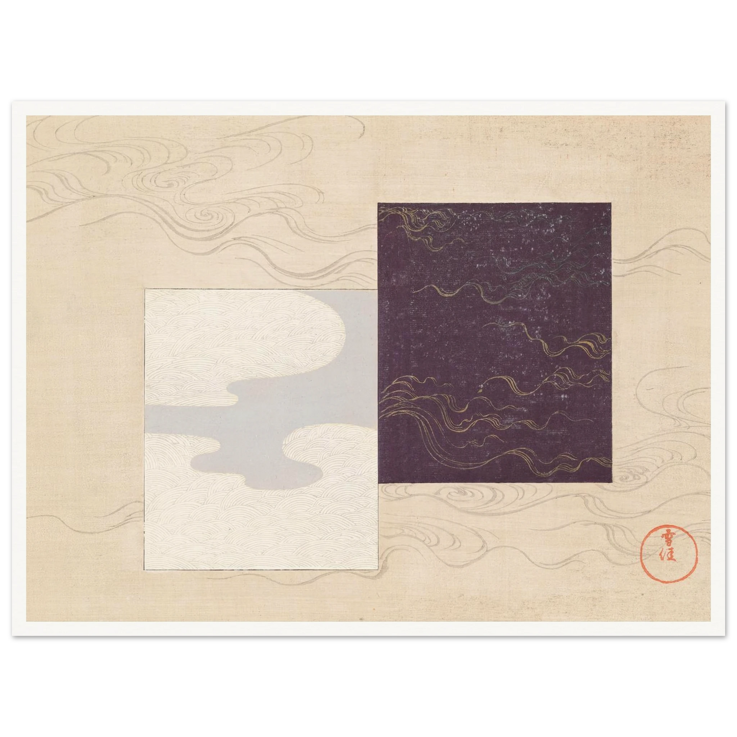 A Thousand Grasses Pl.06 (1900) Art Print | Kamisaka Sekka - Framed Poster - 30x40 cm / 12x16″ - Black frame
