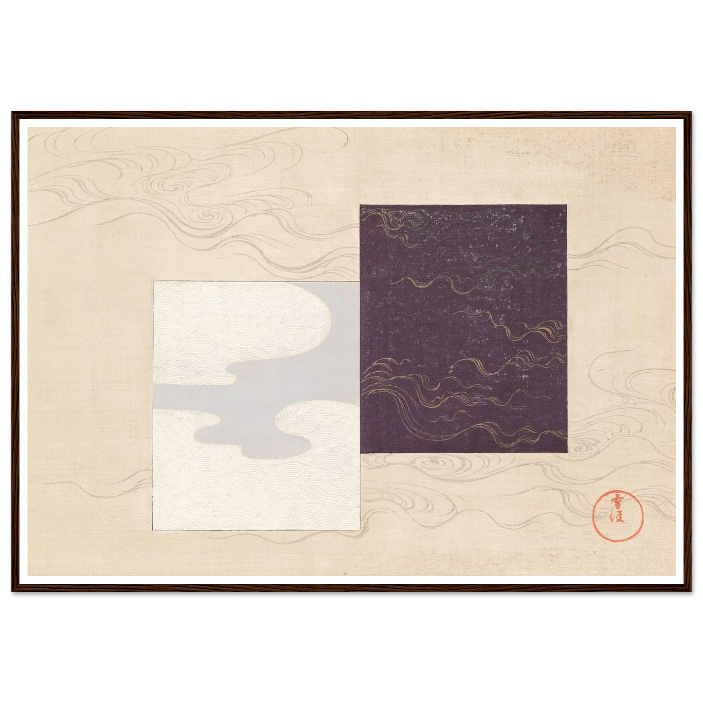 A Thousand Grasses Pl.06 (1900) Art Print | Kamisaka Sekka - Framed Poster - 30x40 cm / 12x16″ - Black frame