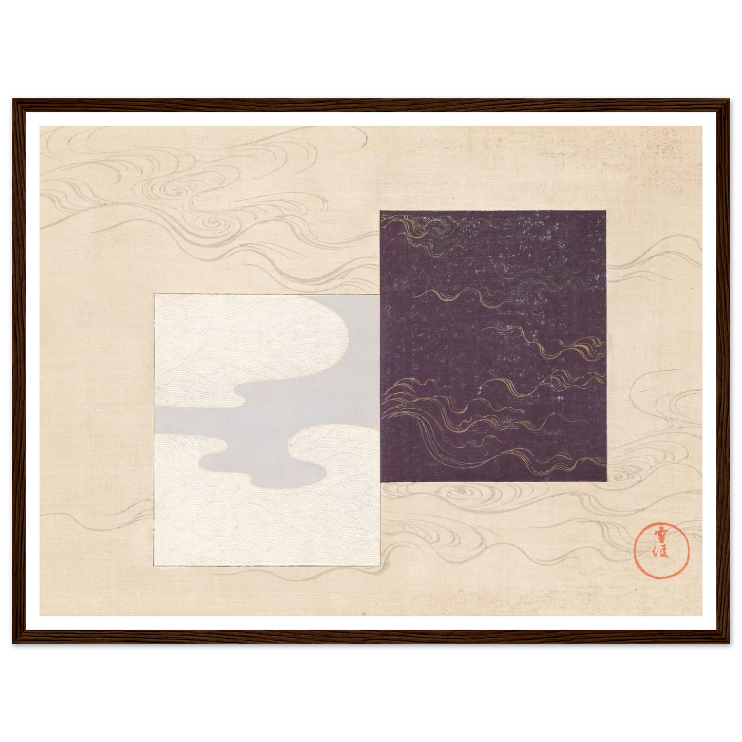 A Thousand Grasses Pl.06 (1900) Art Print | Kamisaka Sekka - Framed Poster - 30x40 cm / 12x16″ - Black frame