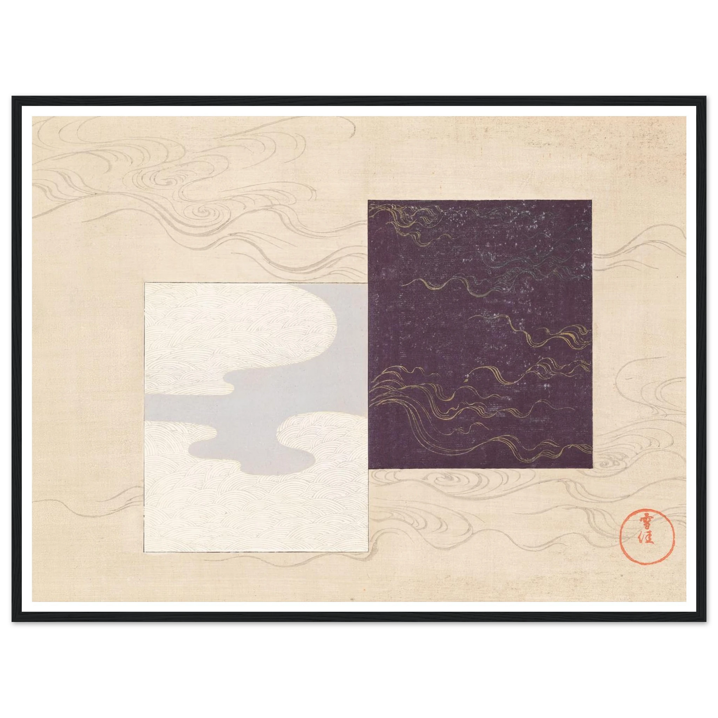 A Thousand Grasses Pl.06 (1900) Art Print | Kamisaka Sekka - Framed Poster - 30x40 cm / 12x16″ - Black frame