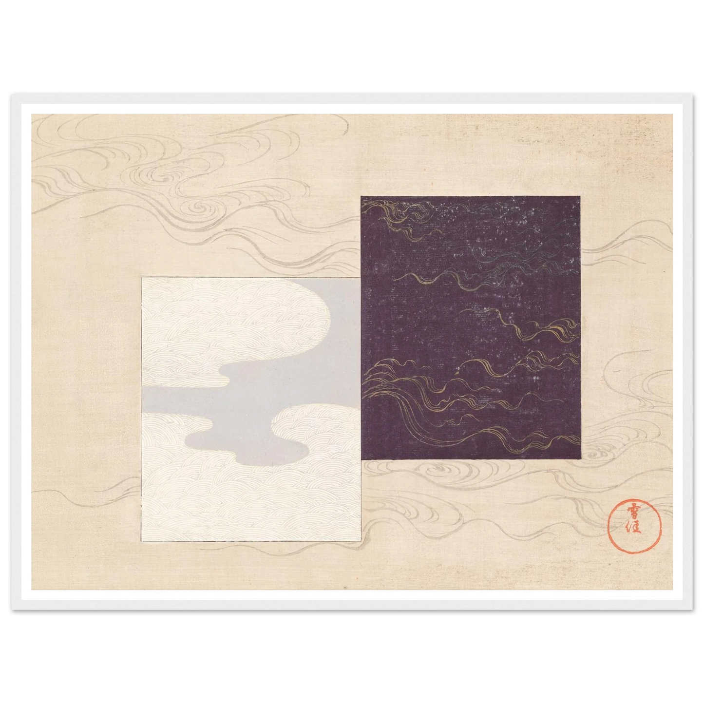 A Thousand Grasses Pl.06 (1900) Art Print | Kamisaka Sekka - Framed Poster - 30x40 cm / 12x16″ - Black frame