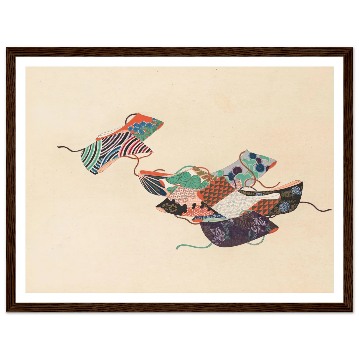 A Thousand Grasses Pl.08 (1900) Art Print | Kamisaka Sekka - Framed Poster - 30x40 cm / 12x16″ - Black frame