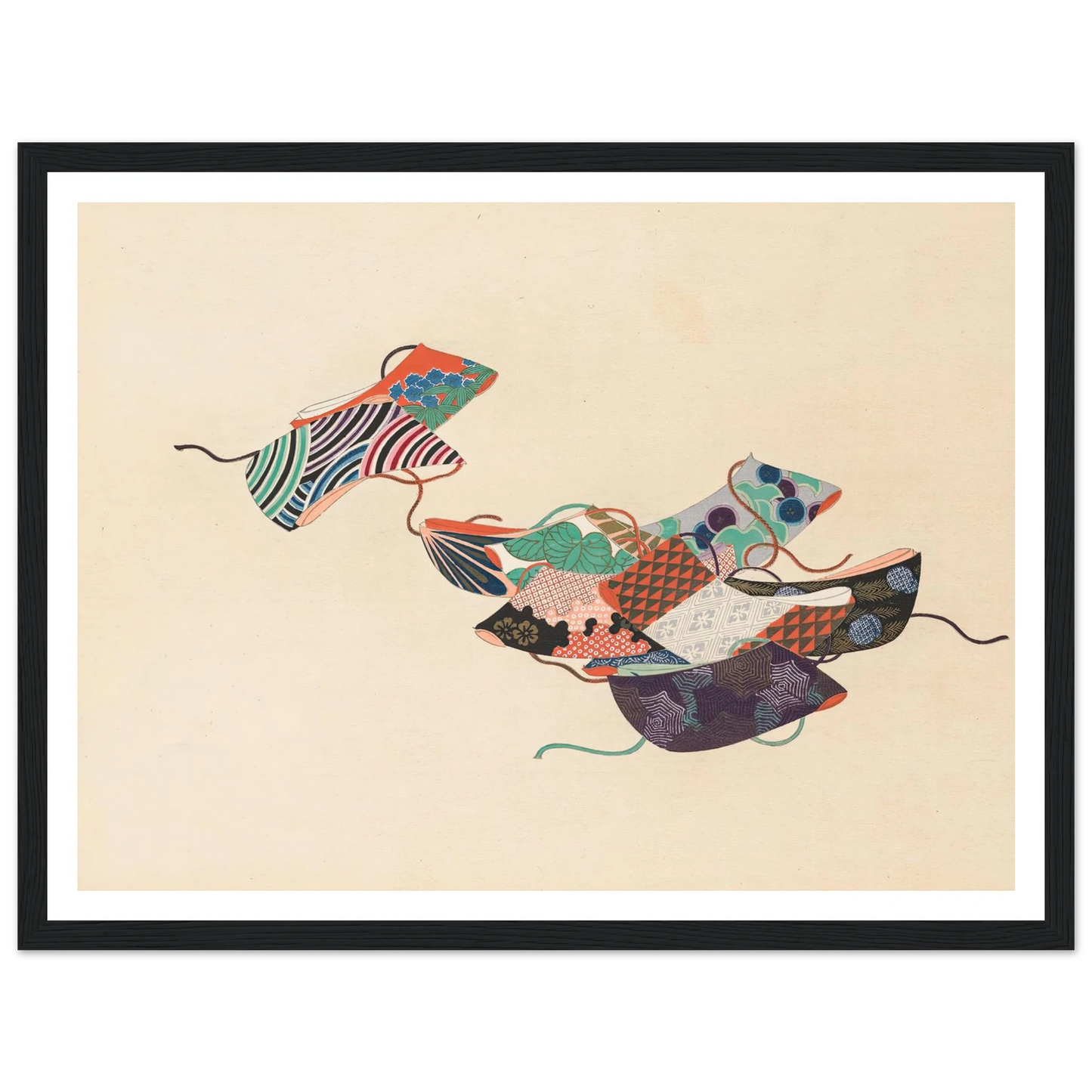 A Thousand Grasses Pl.08 (1900) Art Print | Kamisaka Sekka - Framed Poster - 30x40 cm / 12x16″ - Black frame