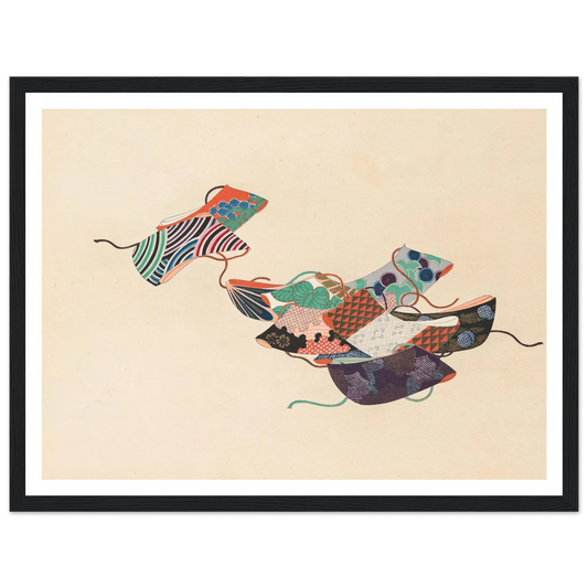 A Thousand Grasses Pl.08 (1900) Art Print | Kamisaka Sekka - Framed Poster - 30x40 cm / 12x16″ - Black frame