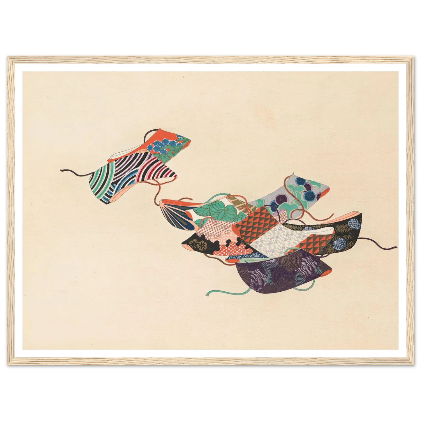 A Thousand Grasses Pl.08 (1900) Art Print | Kamisaka Sekka - Framed Poster - 30x40 cm / 12x16″ - Black frame