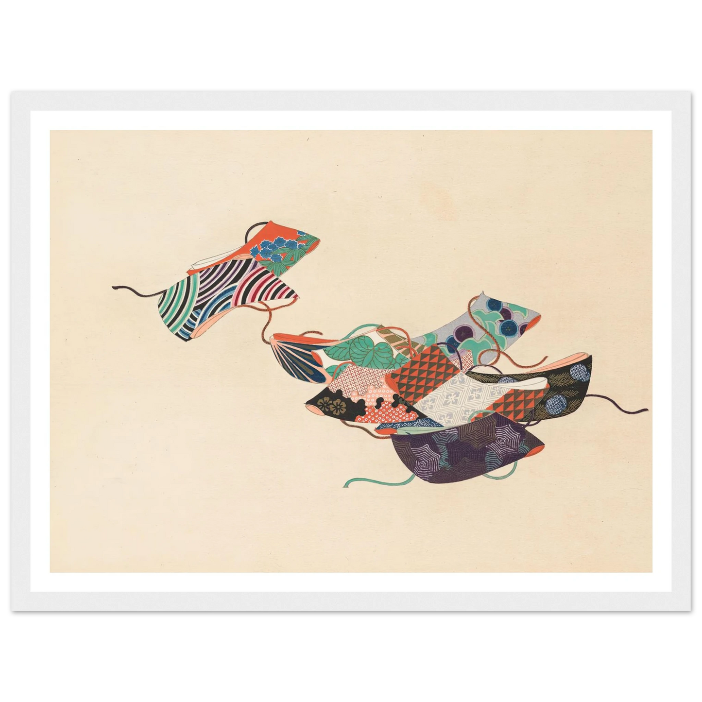 A Thousand Grasses Pl.08 (1900) Art Print | Kamisaka Sekka - Framed Poster - 30x40 cm / 12x16″ - Black frame