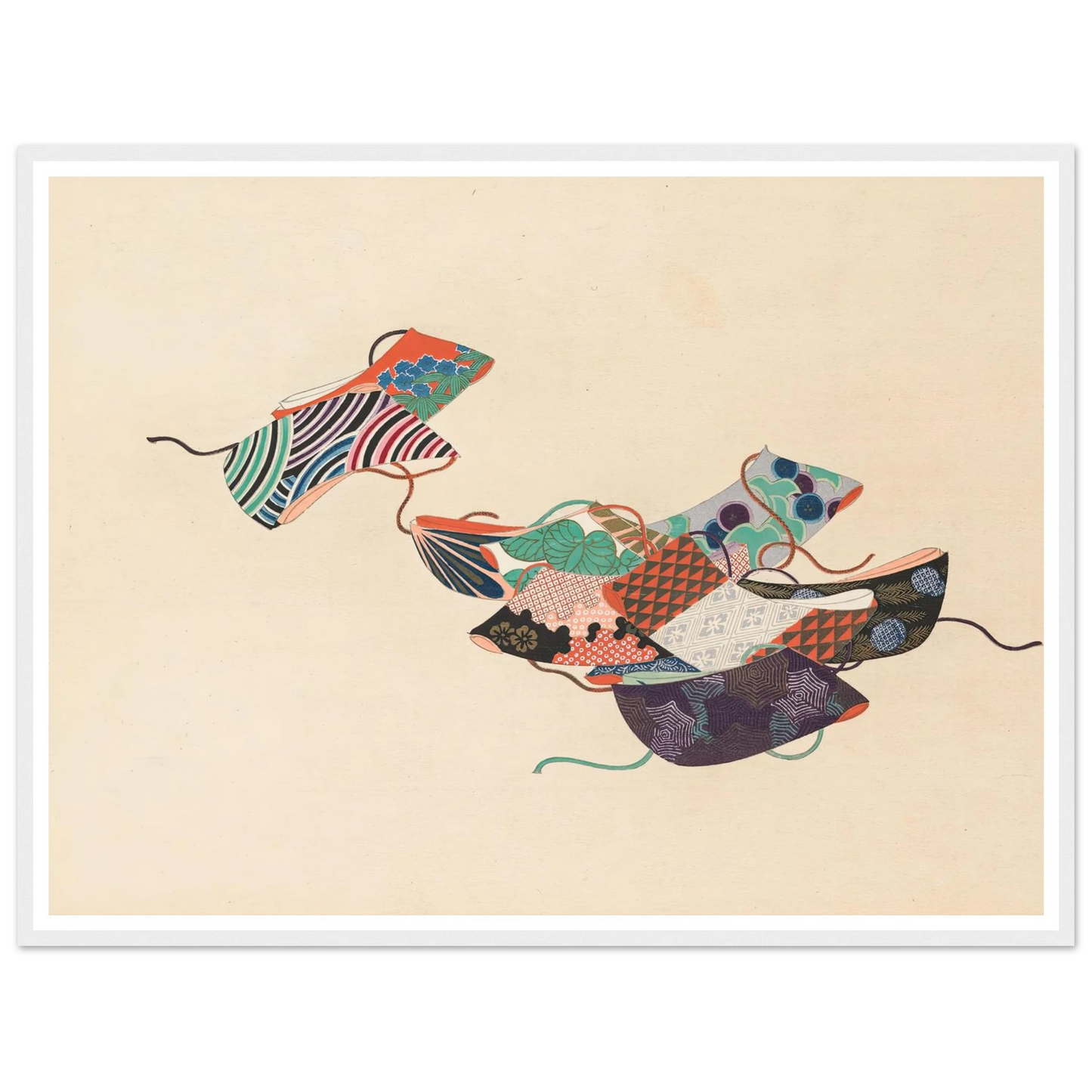A Thousand Grasses Pl.08 (1900) Art Print | Kamisaka Sekka - Framed Poster - 30x40 cm / 12x16″ - Black frame